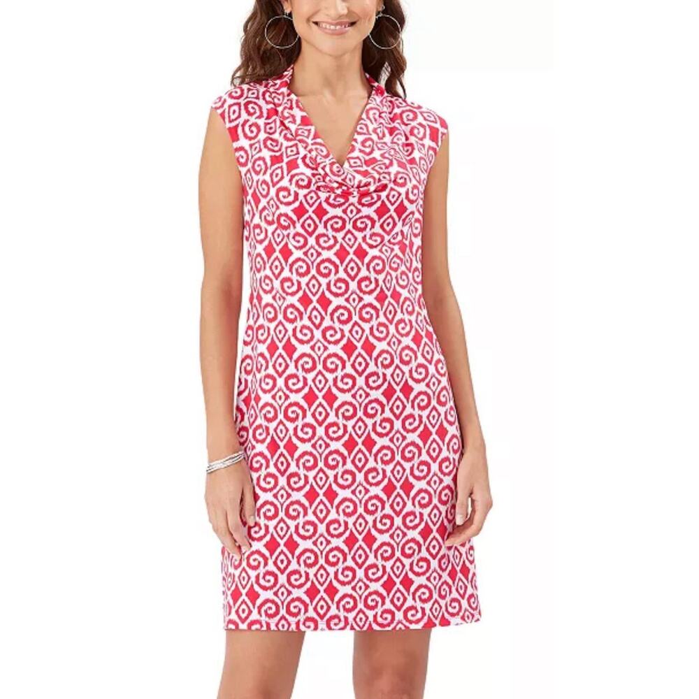 TOMMY BAHAMA BIMINI IKAT COWL NECK AMARANTH WOMEN DRESS SIZE X-SMALL BRAND NEW